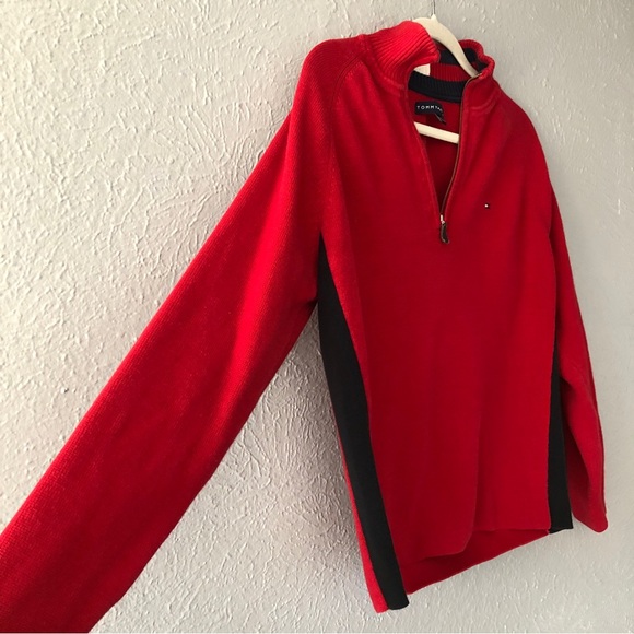 Tommy Hilfiger 3/4 Zip Sweater Pullover - Large Men’s Jacket - Picture 3 of 5